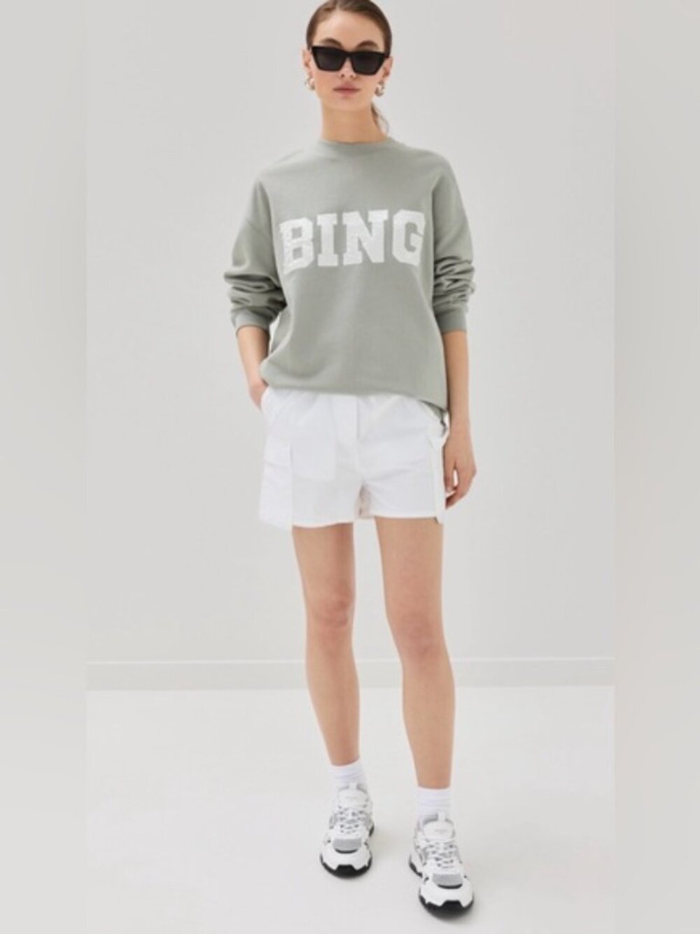 Anine Bing Jaci Sweatshirt XS - SAGE GREEN